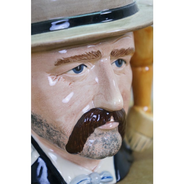 American Royal Doulton Wild West Bill Hickock Whiskey Bottle Toby Character Jug For Sale - Image 6 of 12