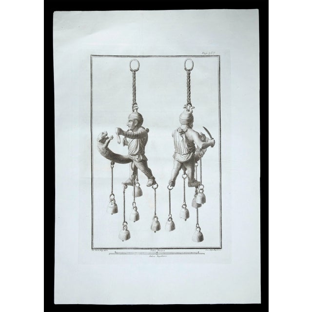 Phallus fascinum in ancient roman religion, from the series "antiquities of herculaneum", is an original etching on paper...