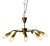 Brass 10-Arm Chandelier, 1950s For Sale