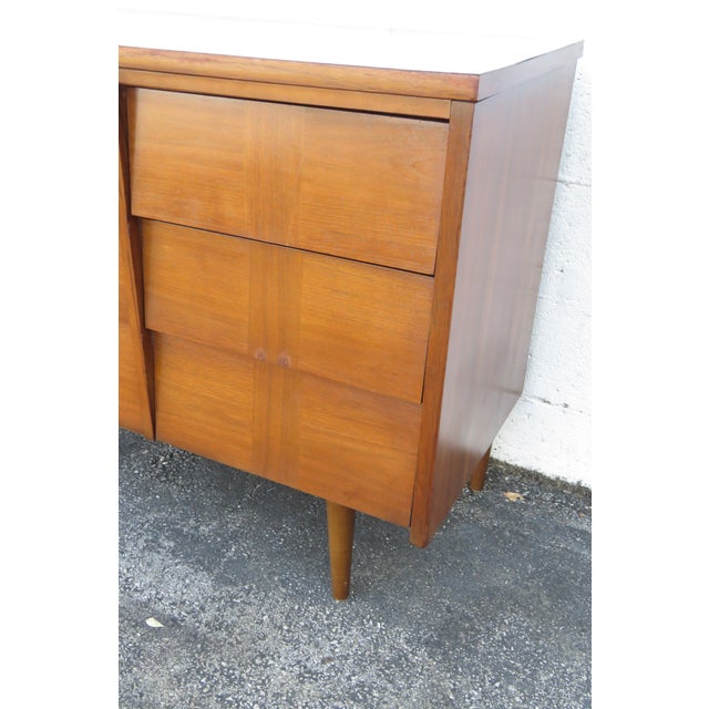 Mid Century Modern Inlay Low Long Dresser Bathroom Vanity 6264 For Sale In Miami - Image 6 of 18