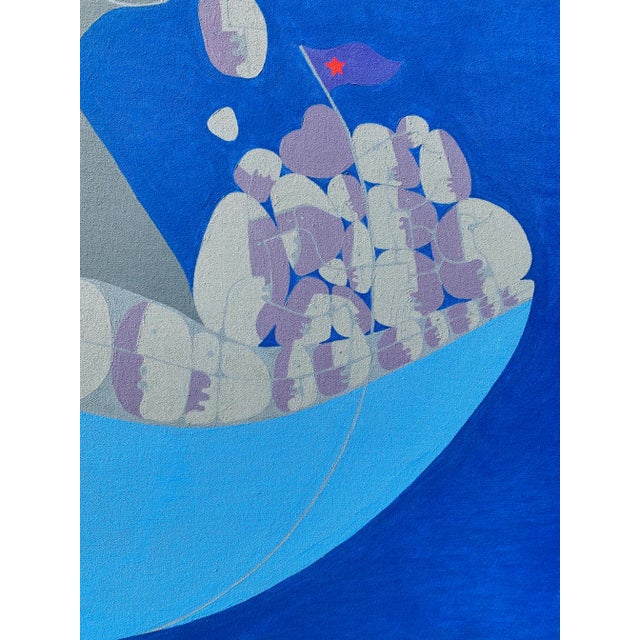 Pop Art Dick Seeger Original Figurative Signed Abstract Painting For Sale - Image 12 of 13