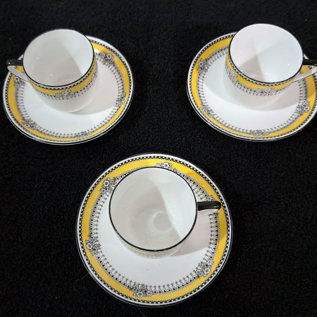 1910s Art Deco Royal Albert Crown China Tea Service - Set of 3 For Sale - Image 9 of 18