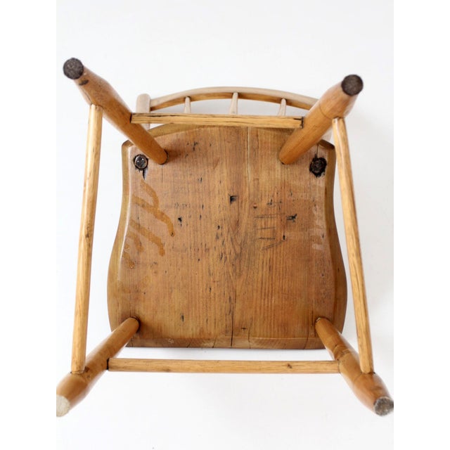 Antique Plank Seat Chair For Sale - Image 11 of 12