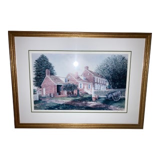 C. Phillip Wikoff Custom Framed Signed and Numbered Print of Dickinson Mansion For Sale