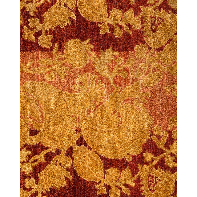 Traditional Mogul Collection Hand-Knotted Area Rug - Orange Collection 9' 2" X 11' 9" For Sale - Image 3 of 10