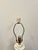 Stylish Currey & Co Modern White Marble Lamp. Sculptural cylinder body. Gold accents. Showroom floor sample.