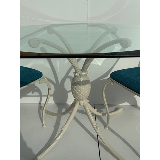 Mid-Century Modern 1960s Set of Punapple Patio Table Chairs Style of Brown Jordan For Sale - Image 3 of 12