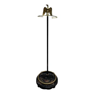 20th Century Japanese Umbrella and Walking Stick Stand with Brass Eagle Finial For Sale