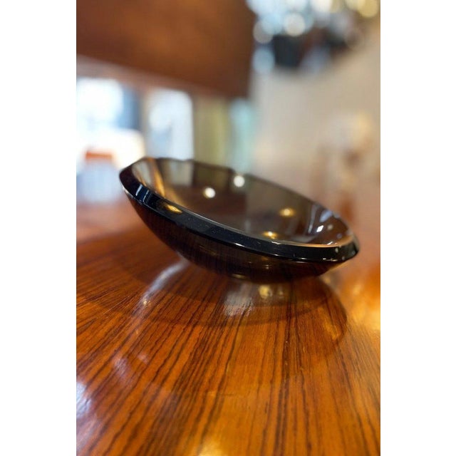 Smoked Glass Catchall Dish, 1970s For Sale - Image 3 of 8