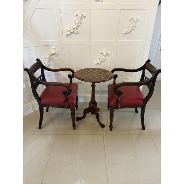 Set of Antique George III Mahogany Desk Chairs, 1800s For Sale - Image 3 of 13