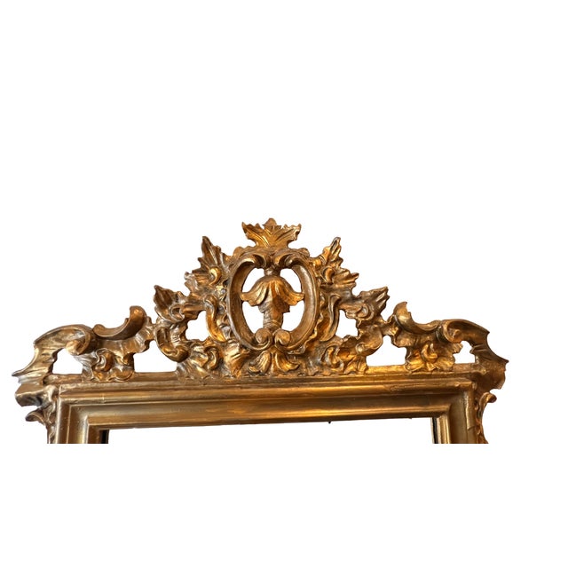 Shabby Chic French Style Ornate Wood Mirror For Sale - Image 3 of 9