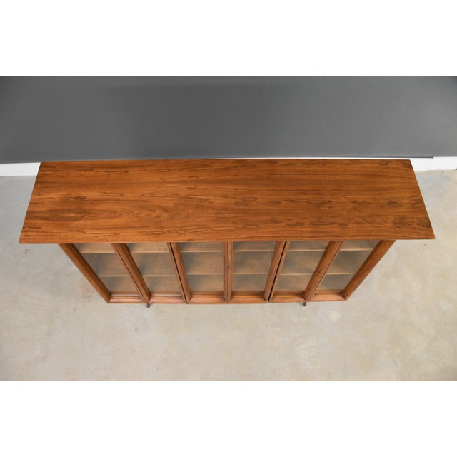 Wood Walnut Mid Century Bookcase For Sale - Image 7 of 9