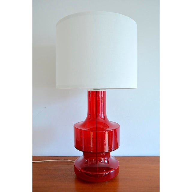 Ruby Red Table Lamp from Doria Leuchten, 1960s For Sale - Image 13 of 13