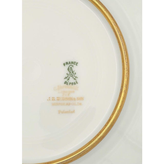 1920s Limoges Dinner Plates, France - Set of Twelve For Sale - Image 4 of 11