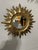 Vintage Mid Century Modern Gilded 12.5" Sunburst Wall Accent Mirror For Sale - Image 15 of 17