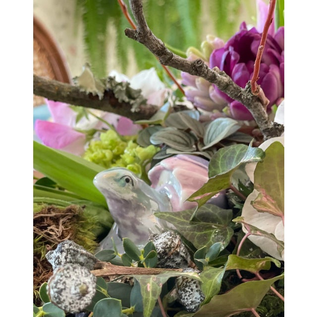 Porcelain Flower Frogs With Tropical Birds, Set of 3 For Sale - Image 10 of 10