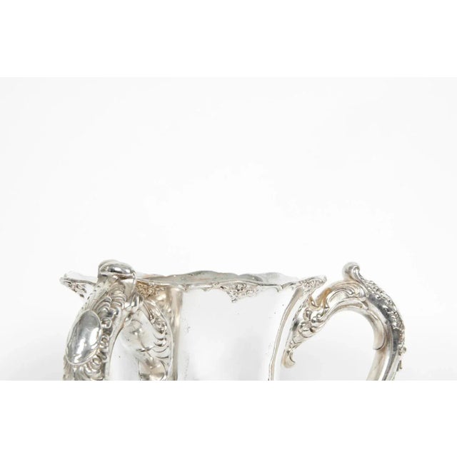 English Silver Plate / Copper Three Handles Cup Vase / Piece For Sale - Image 4 of 8