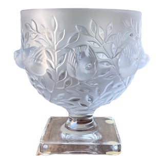 Lalique Elisabeth Vase in Clear and Frosted Crystal by Marc Lalique For Sale