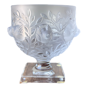 Lalique Elisabeth Vase in Clear and Frosted Crystal by Marc Lalique