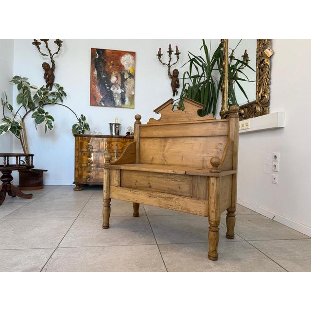 Wood Kitchen Storage Bench For Sale - Image 4 of 9