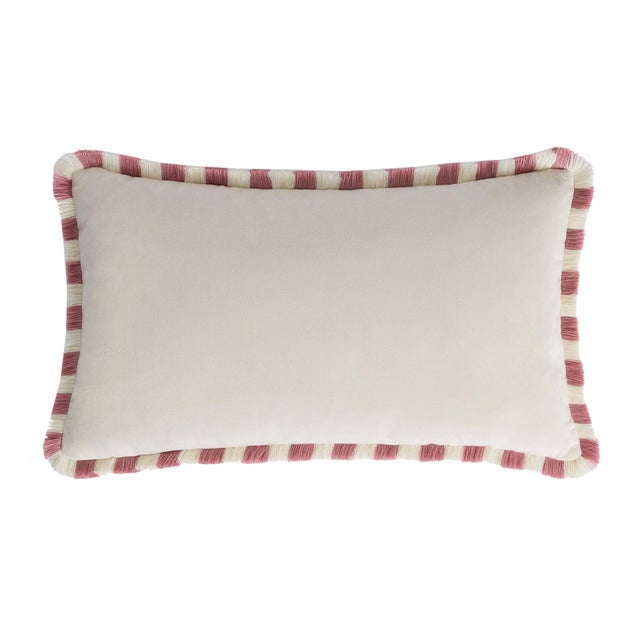Pink & Ivory Fringed Cushions – Set of Two A sophisticated dialogue of color and texture, this exclusive set pairs the...