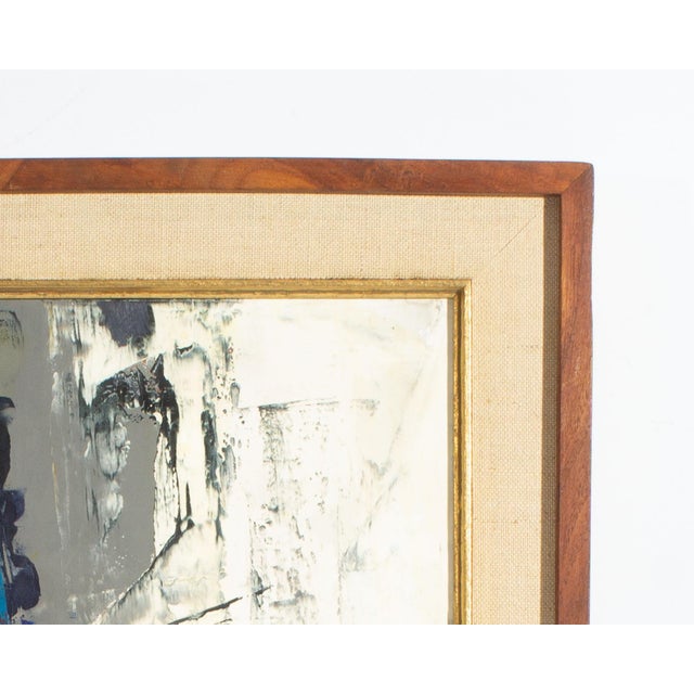 Mid 20th Century Abstract Oil on Board Painting by Harry Mintz For Sale - Image 5 of 7
