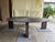 This is an iconic modern/transitional cocktail table. Completely bespoke lost wax cast bronze top and base with iron tie...