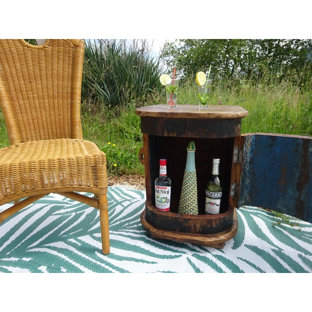 Small Cabinet in Canoe Wood and Teak, 2000s For Sale - Image 4 of 18