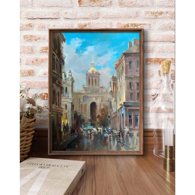 Impressionist Oil Painting City Hall Yuriy Suprunchuk For Sale - Image 3 of 12