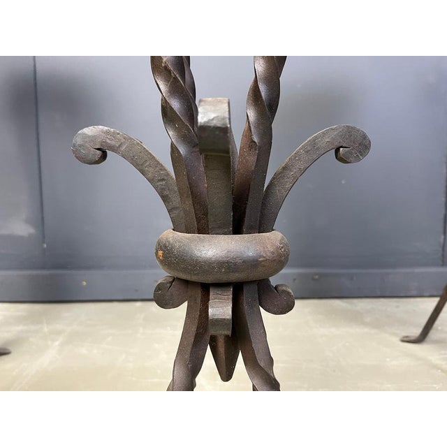 Vintage French Wrought Iron Bar Stools, 1960s, Set of 3 For Sale - Image 8 of 13