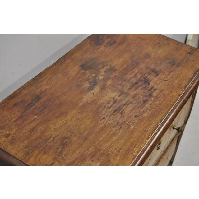 Brown 19th Century Italian Marquetry Inlay Walnut 3 Drawer Commode Chest Nightstand For Sale - Image 8 of 12