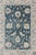 Large Turkish Oushak Rug With Dark Teal Blue Background & Ice Blue Border For Sale - Image 4 of 12