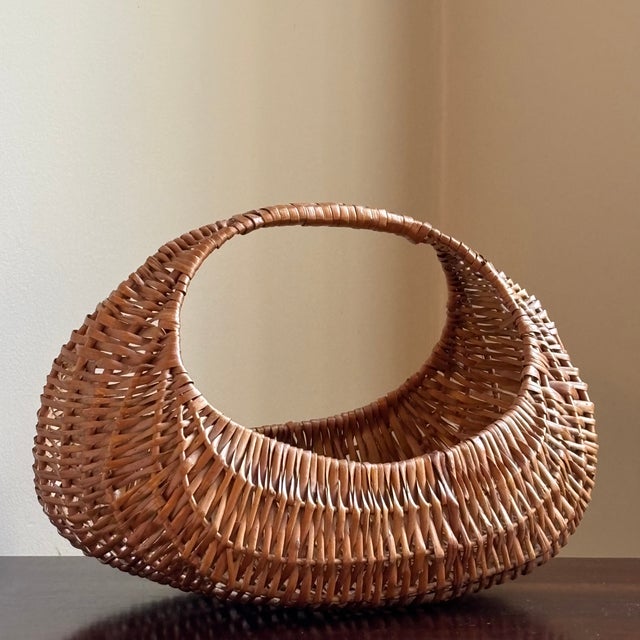 Farmhouse Early-20th Century French Style Market Basket For Sale - Image 3 of 15