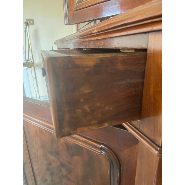 Italian Cherry Wood Display Cabinet, Mid-1800's For Sale - Image 10 of 11