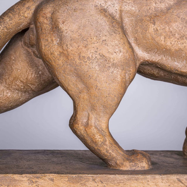 Henri Bargas, Sculpture of a Lioness, Terracotta, 1930s For Sale - Image 15 of 16