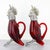 Mid-Century Modern Pair Cartier Sterling Silver & Ruby Red Cut Glass Oil & Vinegar Cruet Decanters For Sale - Image 3 of 18