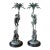 Pair of Vintage Maitland-Smith Style Bronze Monkey Palm Tree Candlesticks For Sale