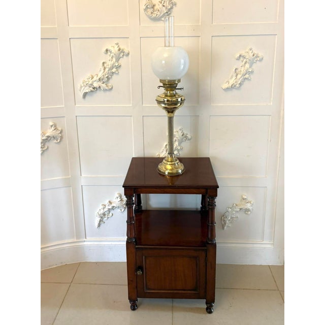 Mid 19th Century Antique English Victorian Mahogany Bedside Cupboard, 1860s For Sale - Image 5 of 10