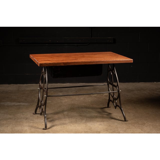 Traditional Antique Butcher Block Kitchen Island For Sale - Image 3 of 9