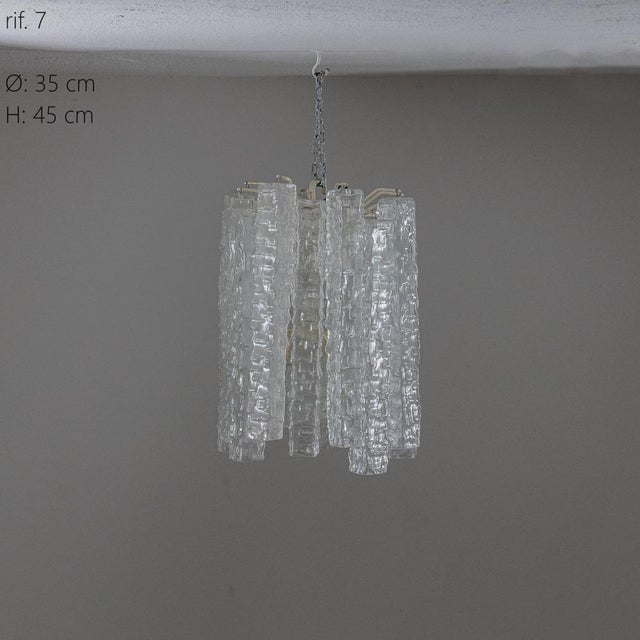 Metal Murano Glass Chandelier, 1950s For Sale - Image 7 of 13