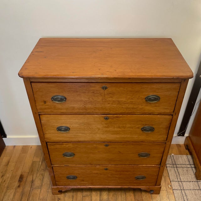 Chippendale Antique Pine Chippendale Chest of Drawers For Sale - Image 3 of 8