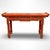 This antique Chinese red lacquered altar table dates to the 19th-century Qing Dynasty and is crafted from jumu (elm wood),...