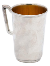 Plain Silver Cup with Gold Interior
