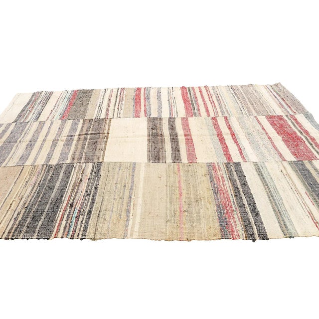 Mid 20th Century Decorative Vintage Rag Rug For Sale - Image 4 of 7