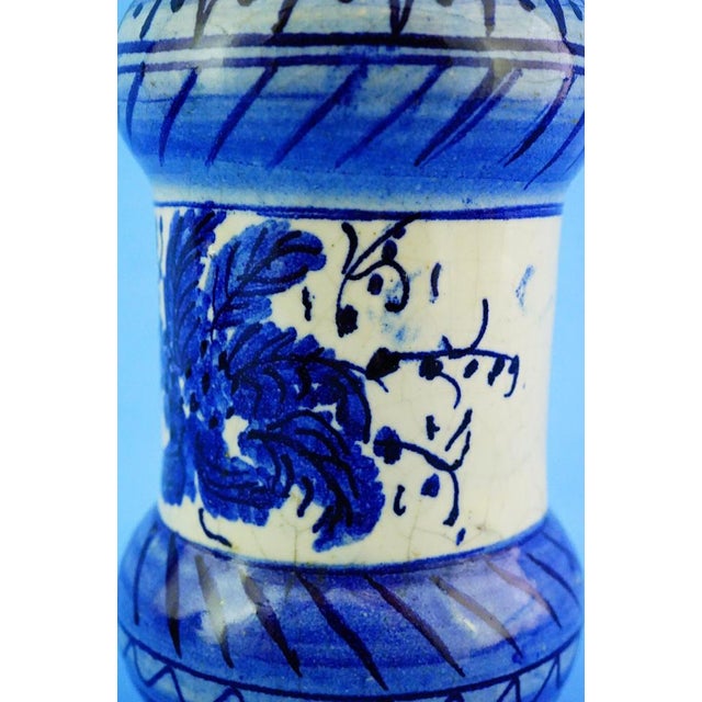 17th Century Albarello Pharmacy Jar in Ligurian Ceramic, Italy For Sale - Image 13 of 18