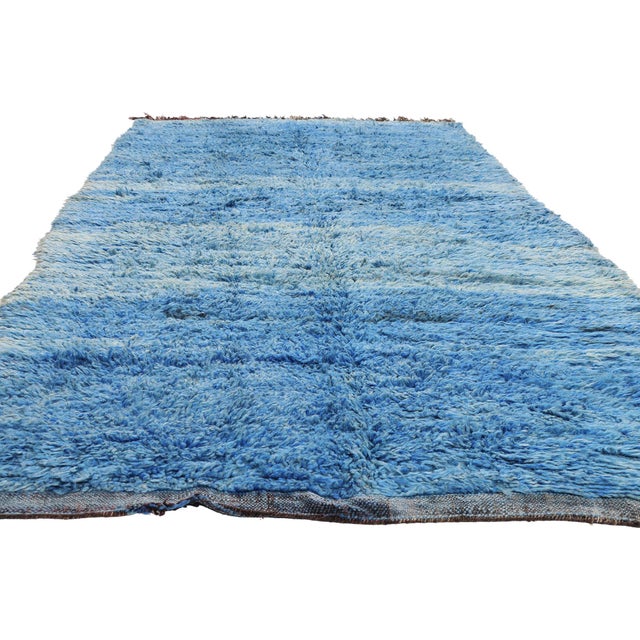 Contemporary Vintage Beni Mrirt Moroccan Rug, 05'04 X 11'08 For Sale - Image 3 of 10