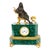 Antique 19th Century Malachite Ormolu & Bronze Mantel Clock For Sale
