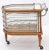 Mid 20th Century Art Deco Wood Chrome and Glass Serving Cart Bar on Wheels For Sale - Image 11 of 13