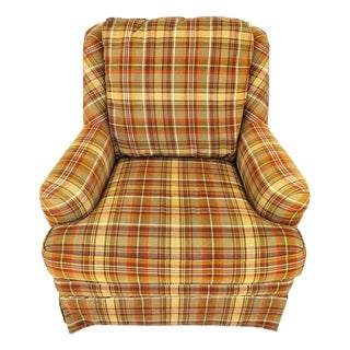 Sherrill English Country Swivel Rocker Lounge Club Chair For Sale