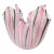 Vintage Venini Bianconi Murano Pink White Italian Art Glass Fazzoletto Handkerchief Vase Mid Century Era For Sale